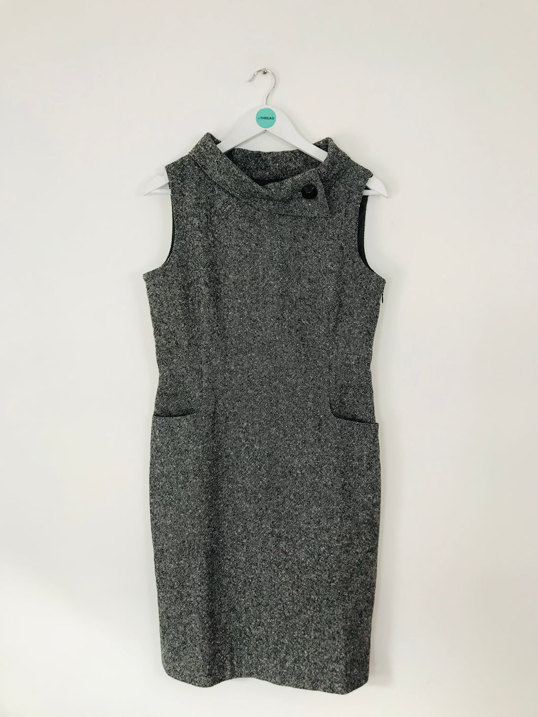 Hobbs Women’s Wool Sheath Dress | UK12 | Grey