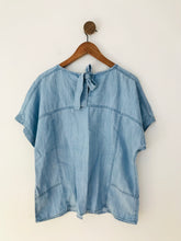 Load image into Gallery viewer, And Or John Lewis Women&#39;s Denim Style Panelled T-Shirt | UK14 | Blue
