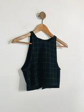 Load image into Gallery viewer, American Apparel Women&#39;s Check Open Back Blouse | XS UK6-8 | Black

