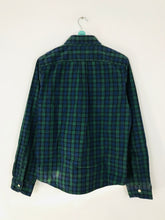 Load image into Gallery viewer, Abercrombie &amp; Fitch Men’s Tartan Check Muscle Fit Shirt | L | Blue
