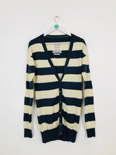 Load image into Gallery viewer, Jack Wills Women’s Striped Button-Up Cardigan | UK12 | Blue Yellow
