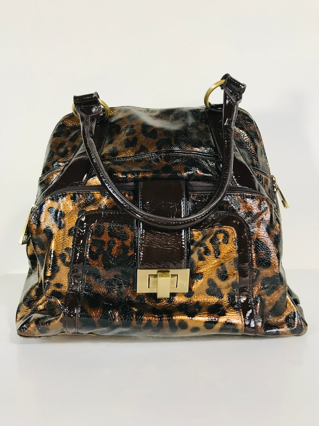 W Collection Women's Leopard Print Shoulder Bag | one size | Multicoloured