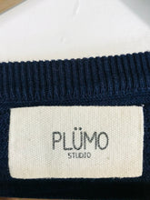 Load image into Gallery viewer, Plumo Studio Women&#39;s Knit Ribbed Jumper | L UK14 | Blue
