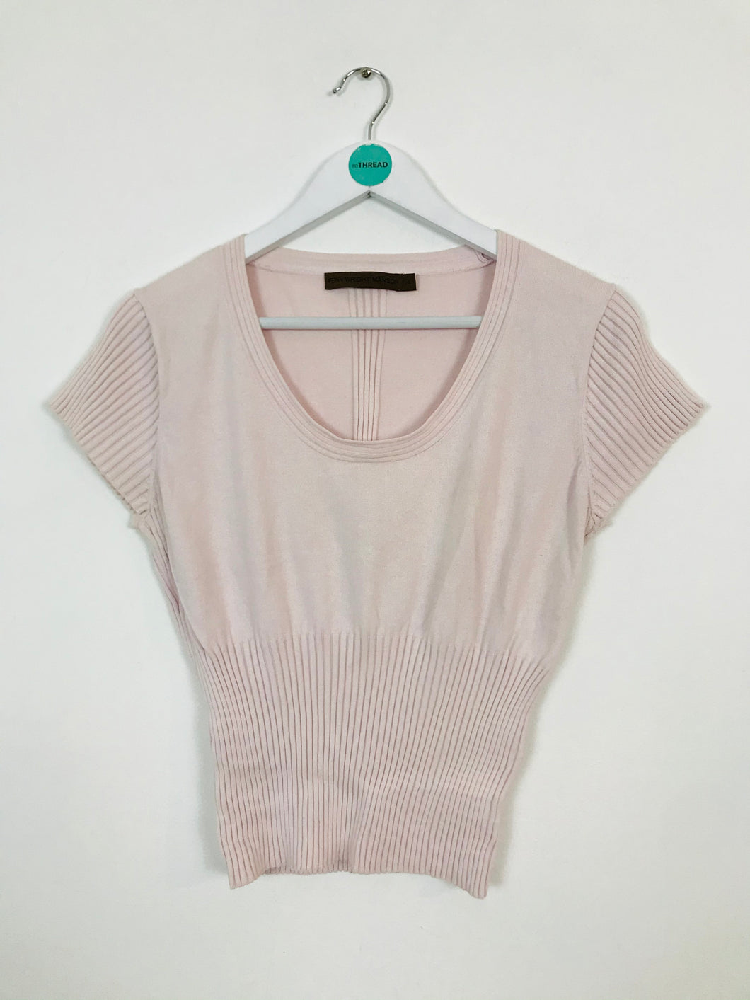 Fenn Wright Manson Women’s Shirt Sleeve Knitted Top | UK 16-18 | Pink