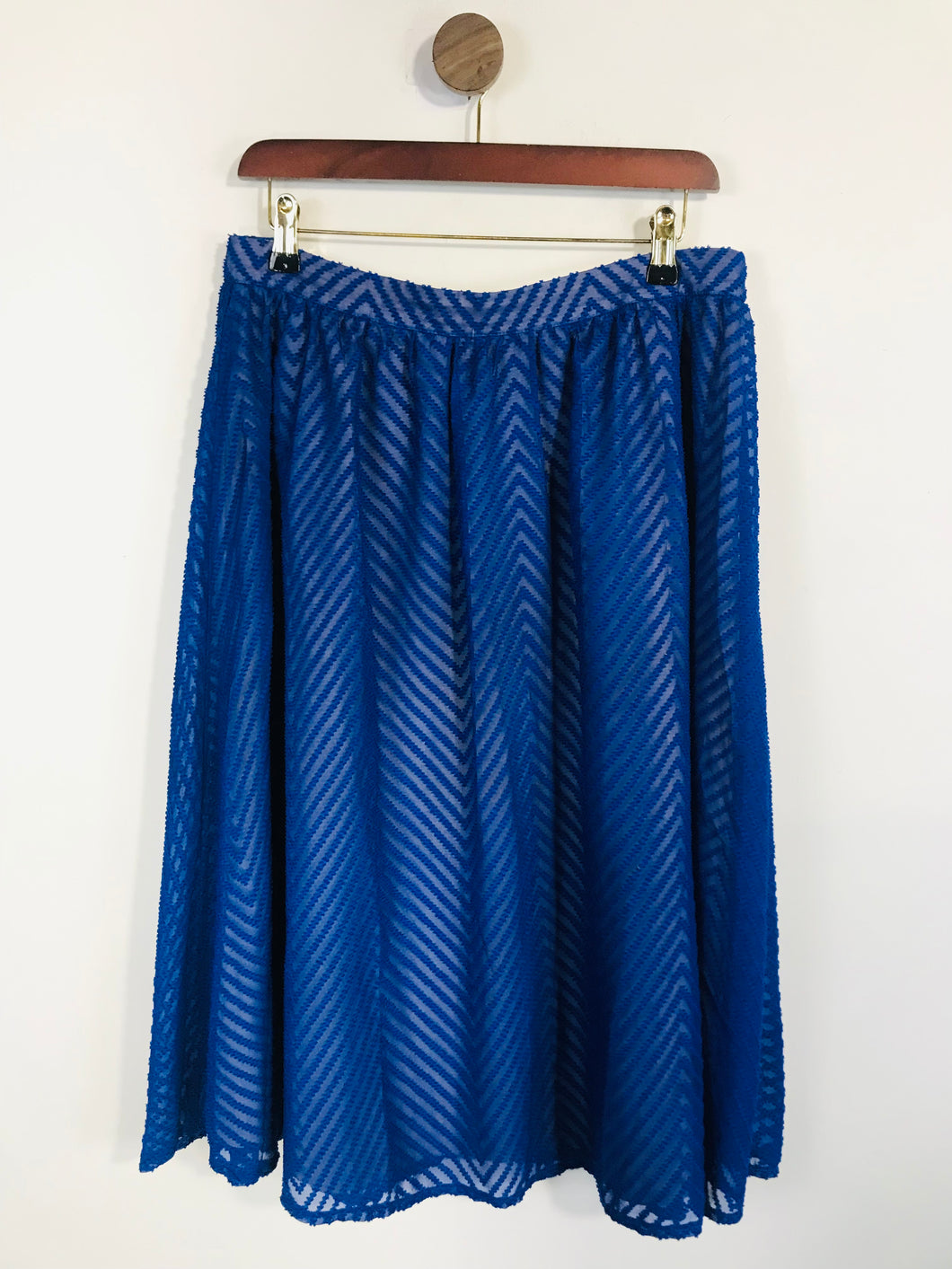 Little Mistress Women's Sheer A-Line Skirt | UK14 | Blue