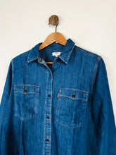 Load image into Gallery viewer, Levi’s Women&#39;s Denim Look Button-Up Shirt | M UK10-12 | Blue
