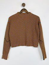 Load image into Gallery viewer, Karen Millen Women&#39;s Striped Crop Jumper | S UK8 | Orange
