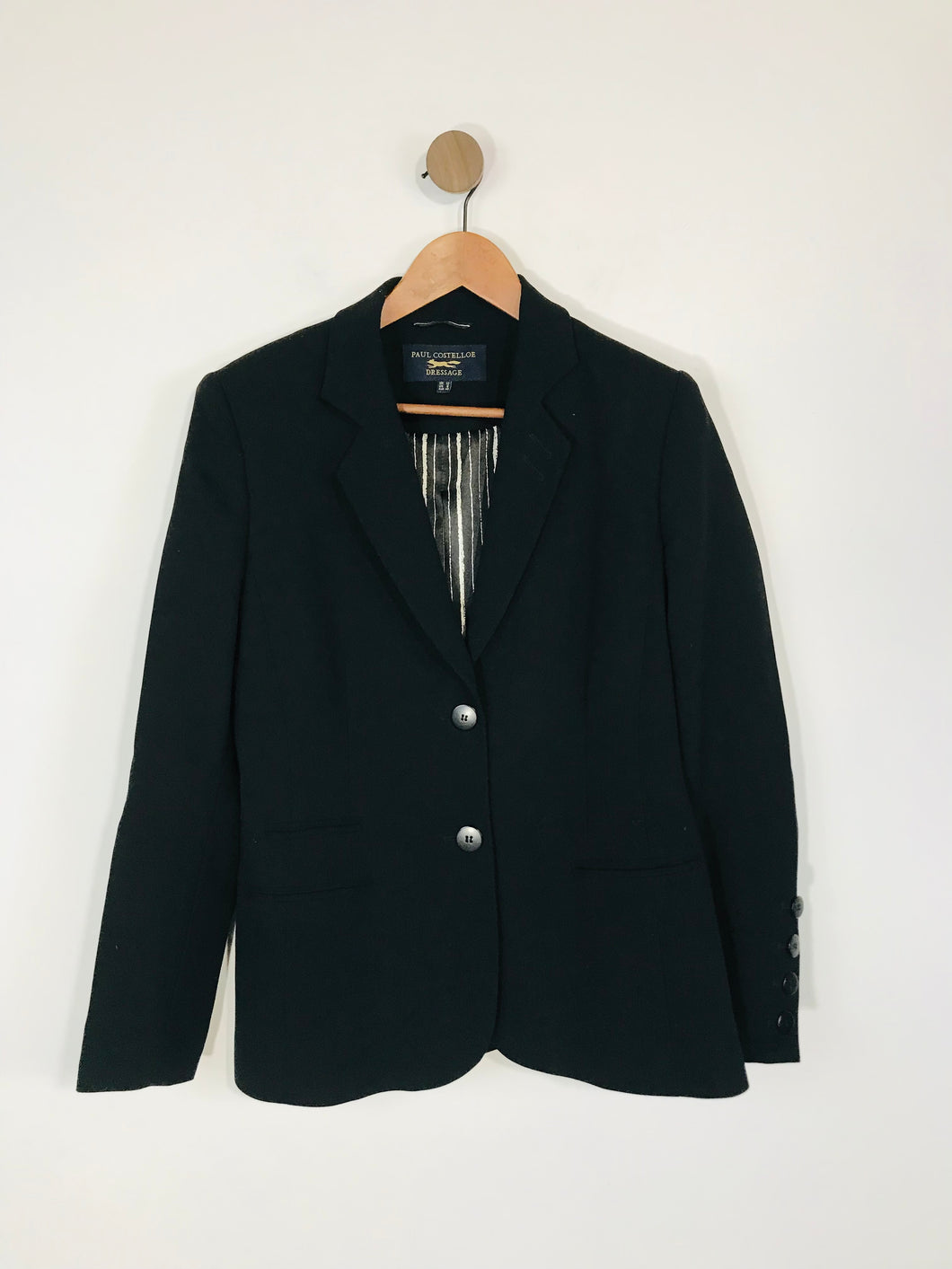 Paul Costelloe Women's Wool Smart Blazer Jacket | UK12  | Black