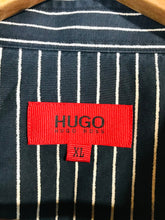 Load image into Gallery viewer, Hugo Boss Men&#39;s Cotton Striped Button-Up Shirt | XL | Blue
