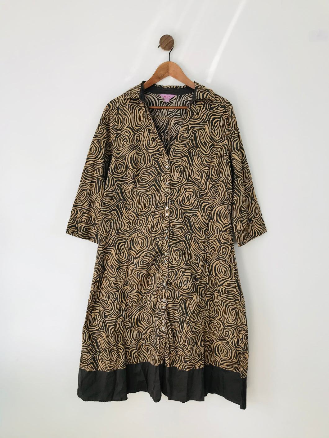 Monsoon Women's Button Up Shirt Dress | UK18 | Brown