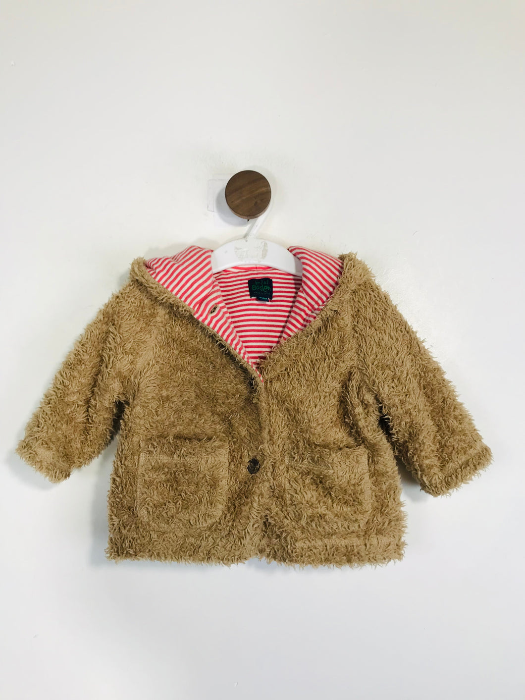 Mini Boden Kid's Teddy Overcoat Coat | 6-12 Months | Brown