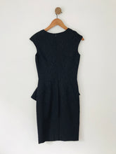 Load image into Gallery viewer, Zara Women&#39;s Ruffle peplum Sheath Dress | XS UK6-8 | Black
