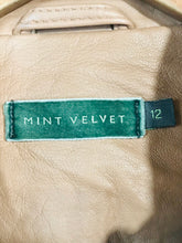 Load image into Gallery viewer, Mint Velvet Women&#39;s Leather Zip Biker Jacket | UK12 | Brown Beige
