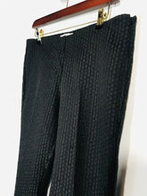 Load image into Gallery viewer, Mango Women&#39;s Floral High Waist Smart Trousers | EU40 UK12 | Black
