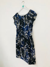 Load image into Gallery viewer, Mango Women’s Printed Sheath Mini Dress | S | Black Blue
