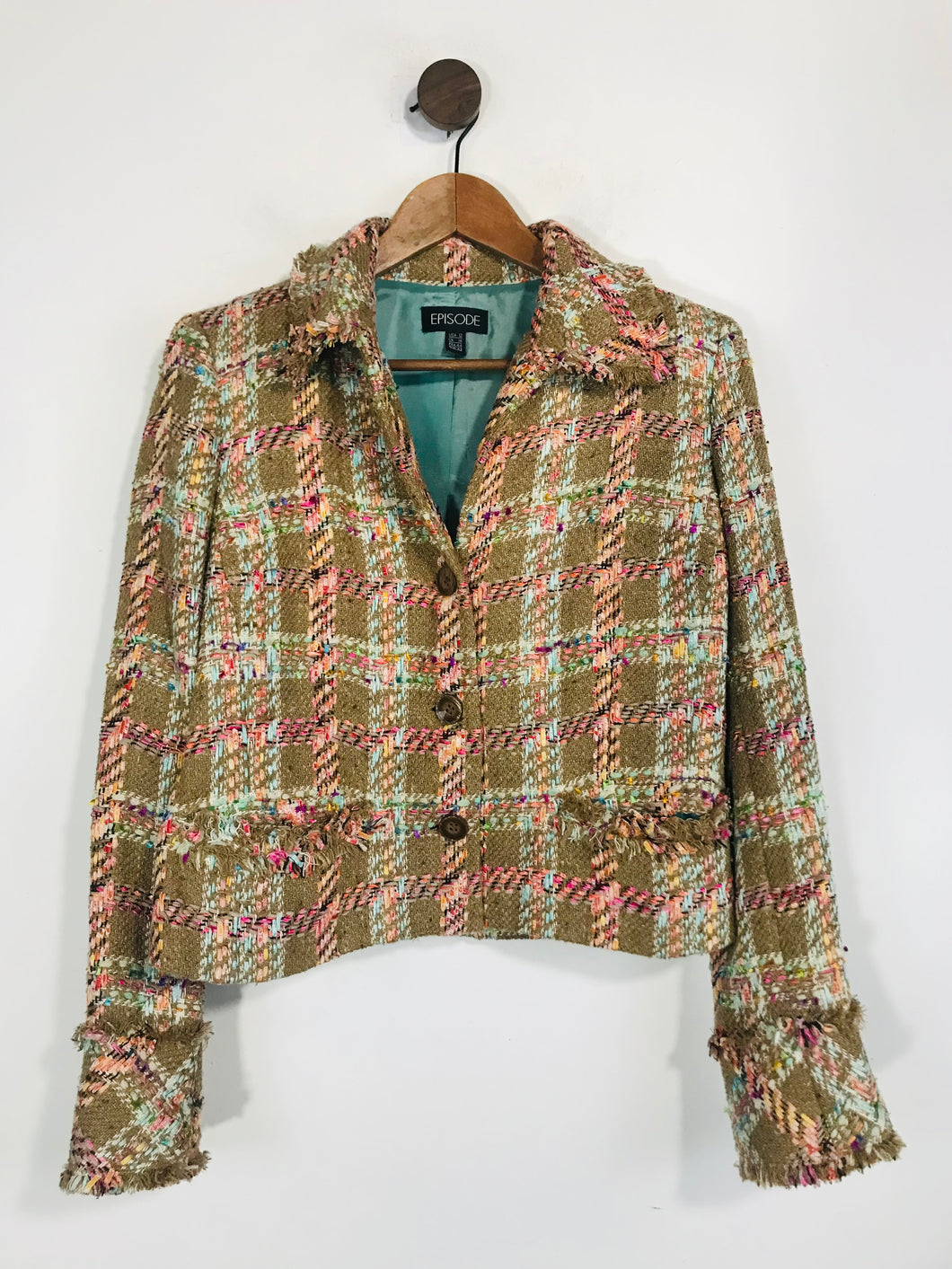 Episode Women's Check Blazer Jacket | UK14 | Multicoloured