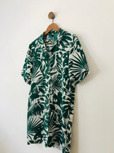 Load image into Gallery viewer, Topshop Women&#39;s Tropical Print Shirt Dress | UK6 | Green
