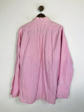 Load image into Gallery viewer, Pink Men&#39;s Check Gingham Smart Button-Up Shirt | 17 | Pink
