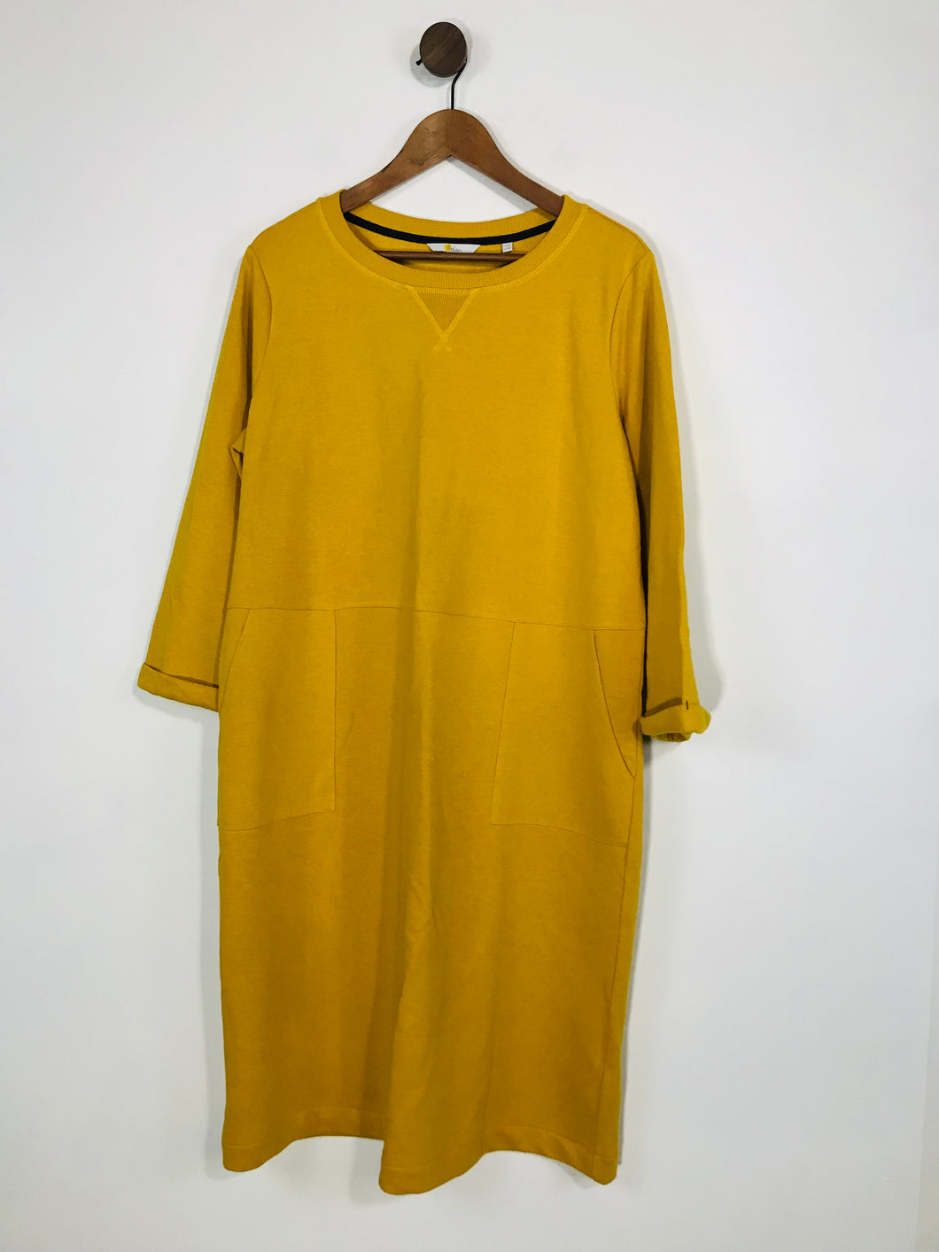Boden Women's Sweatshirt Jumper Dress | UK20 | Yellow