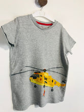 Load image into Gallery viewer, Boden Kid&#39;s Helicopter Embroidered T-Shirt | 5-6 Years | Grey
