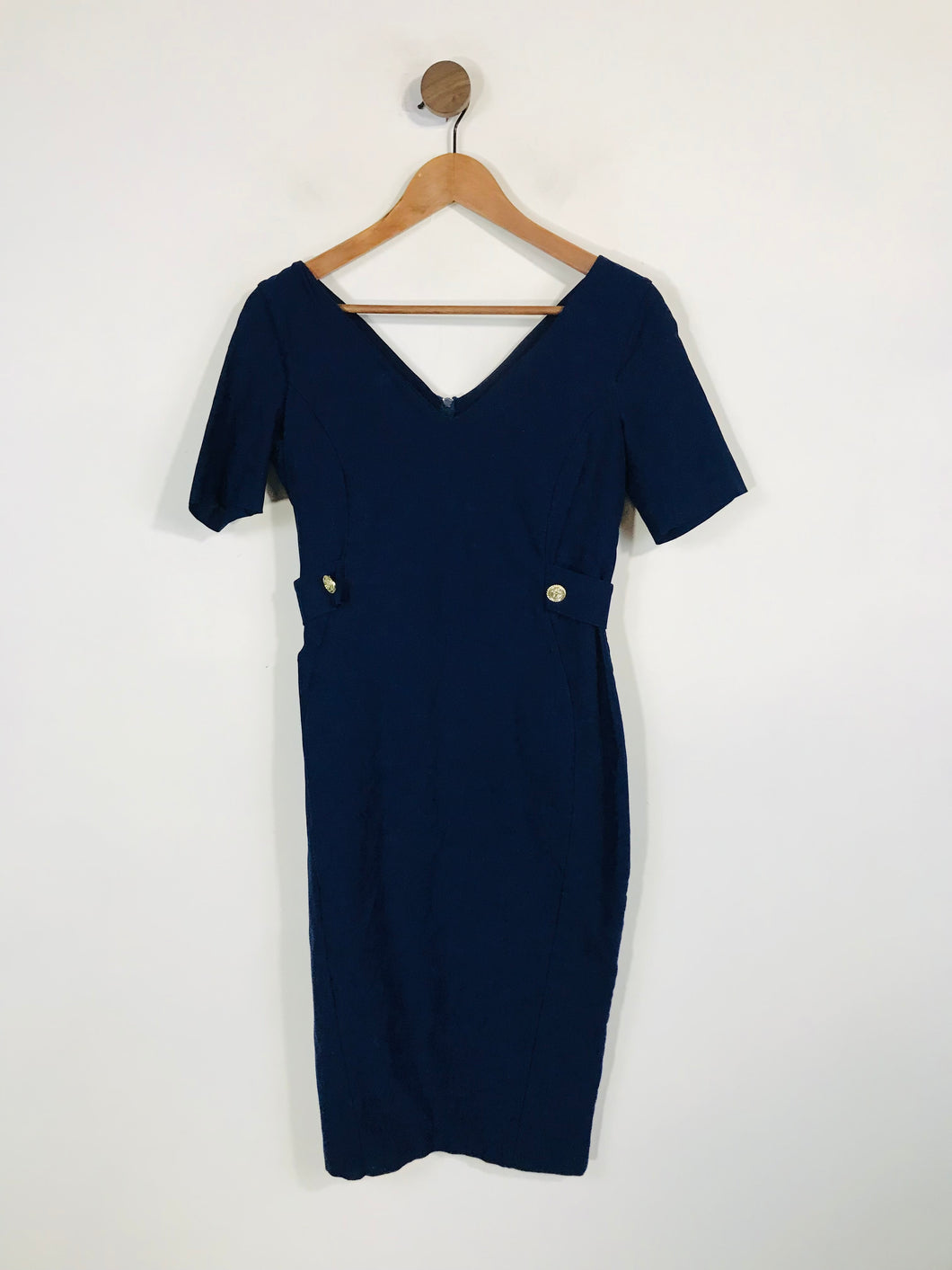 Vesper Women's V Neck Bodycon Dress | UK12 | Blue