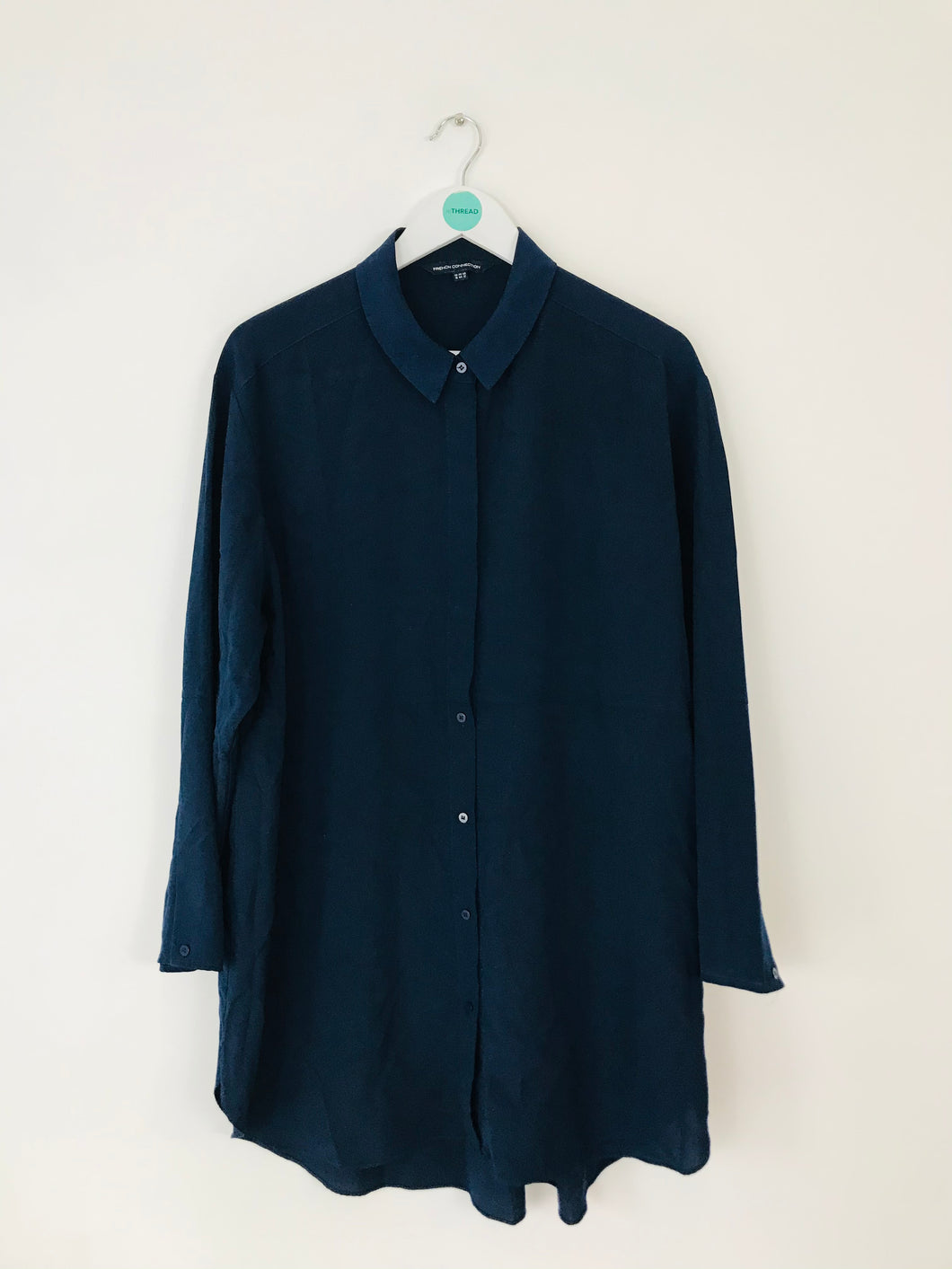 French Connection Women’s Oversized Shirt Dress | UK16 | Navy Blue
