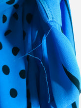 Load image into Gallery viewer, Whistles Women&#39;s Polka Dot Ruffle Sheath Dress | UK8 | Blue

