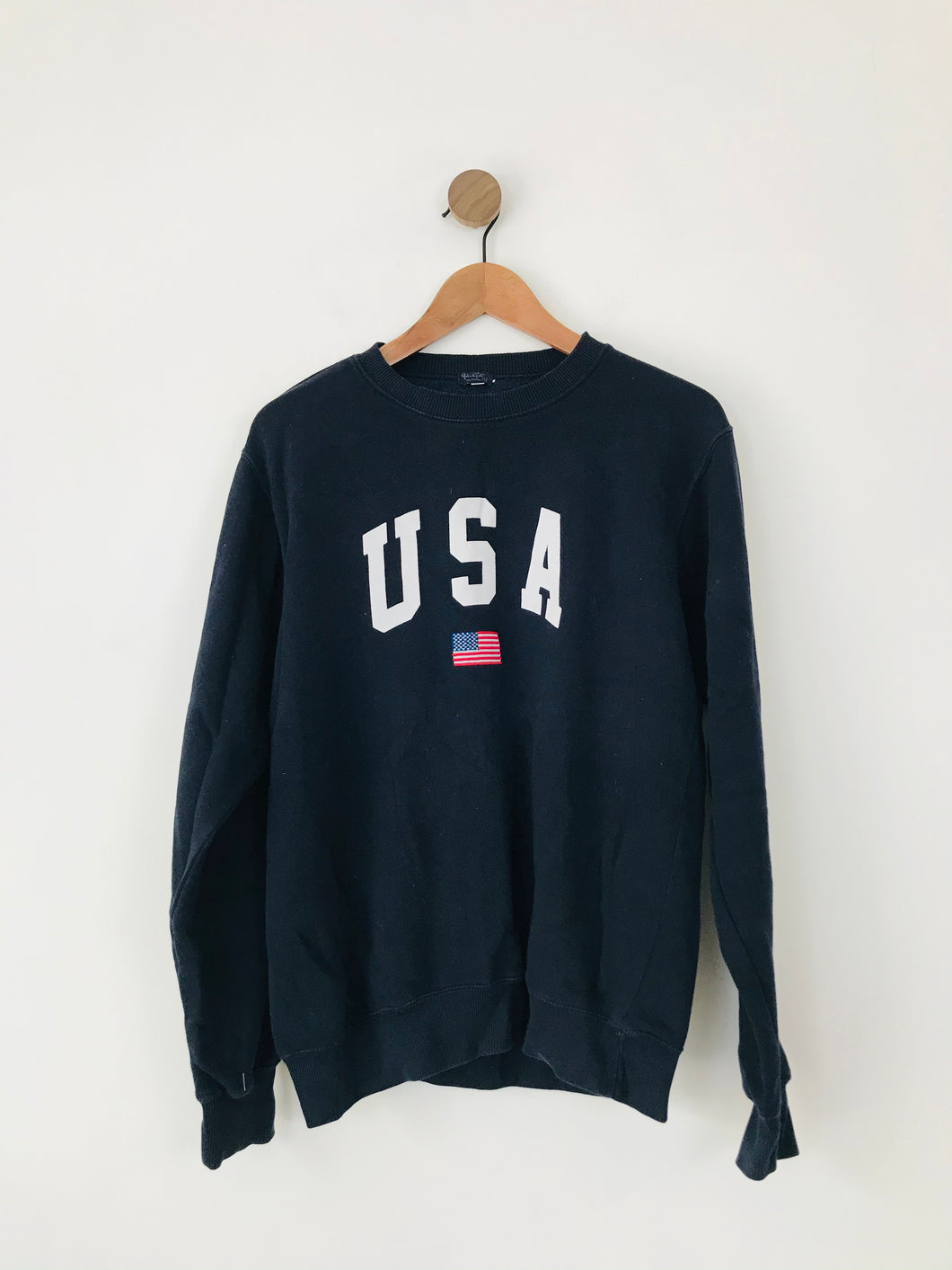 John Galt Women’s USA Sweatshirt | S UK8 | Blue