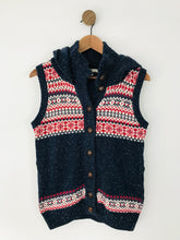 Load image into Gallery viewer, Fat Face Women&#39;s Knit Button-Up Gilet Jacket | UK10 | Blue
