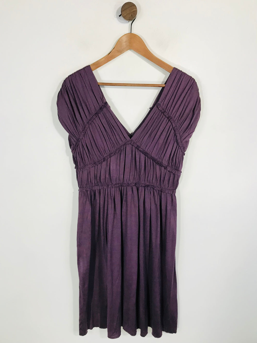 Tory Burch Women's Silk Ruffle Midi Dress | M UK10-12 | Purple