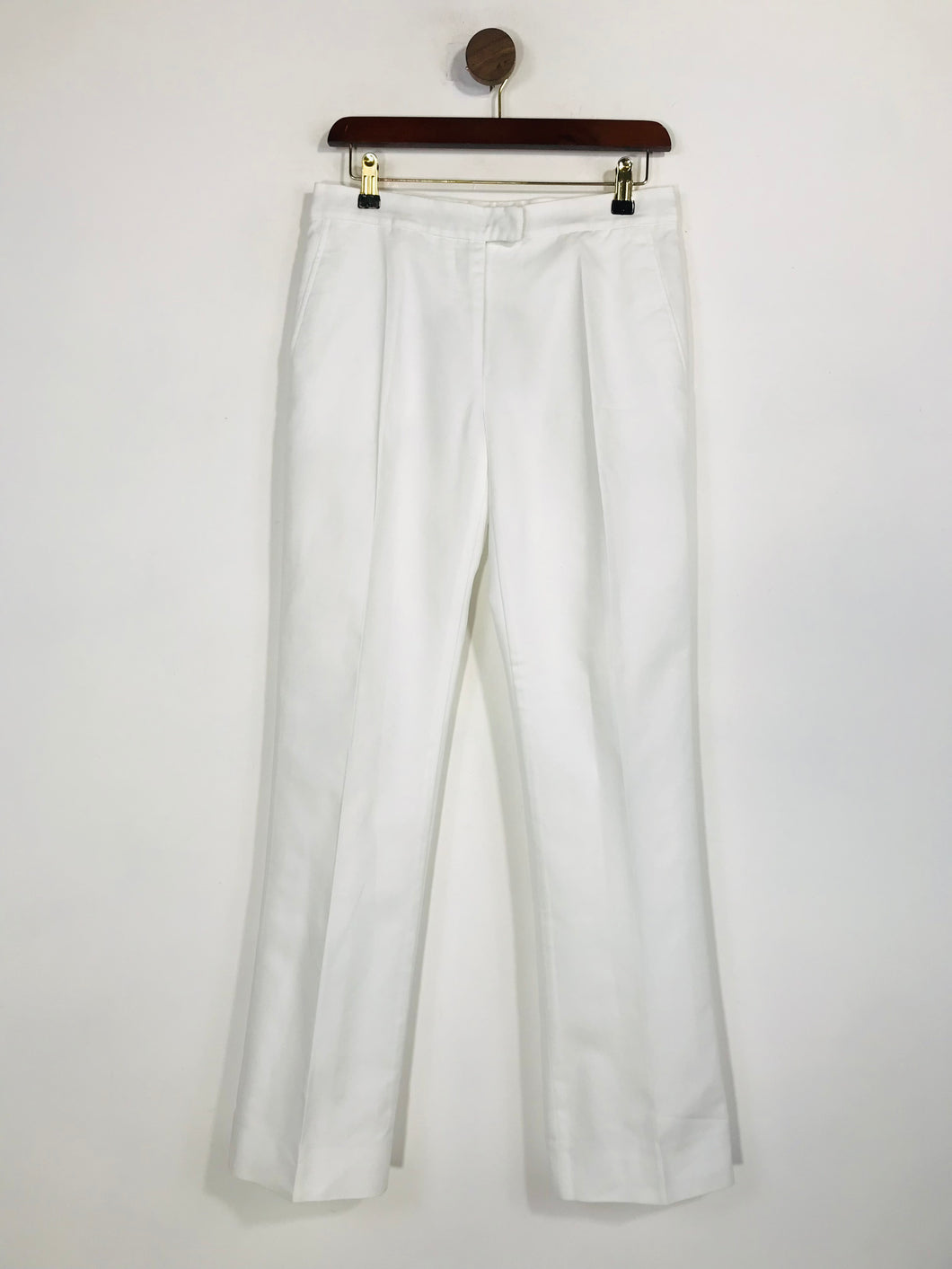 MaxMara Women's High Waist Chinos Trousers | UK10 | White
