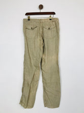 Load image into Gallery viewer, Fat Face Women&#39;s Linen Casual Trousers | UK12 | Beige
