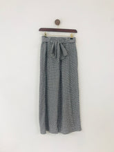 Load image into Gallery viewer, Mango Women&#39;s Check Culottes Trousers | M UK10-12 | Grey
