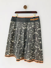 Load image into Gallery viewer, Gil Bret Women&#39;s Floral Pleated A-Line Skirt | UK14 | Grey
