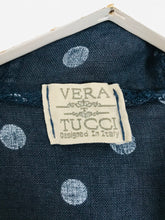 Load image into Gallery viewer, Vera Tucci Women’s Polka Dot Lightweight Overcoat | UK10-12 | Blue
