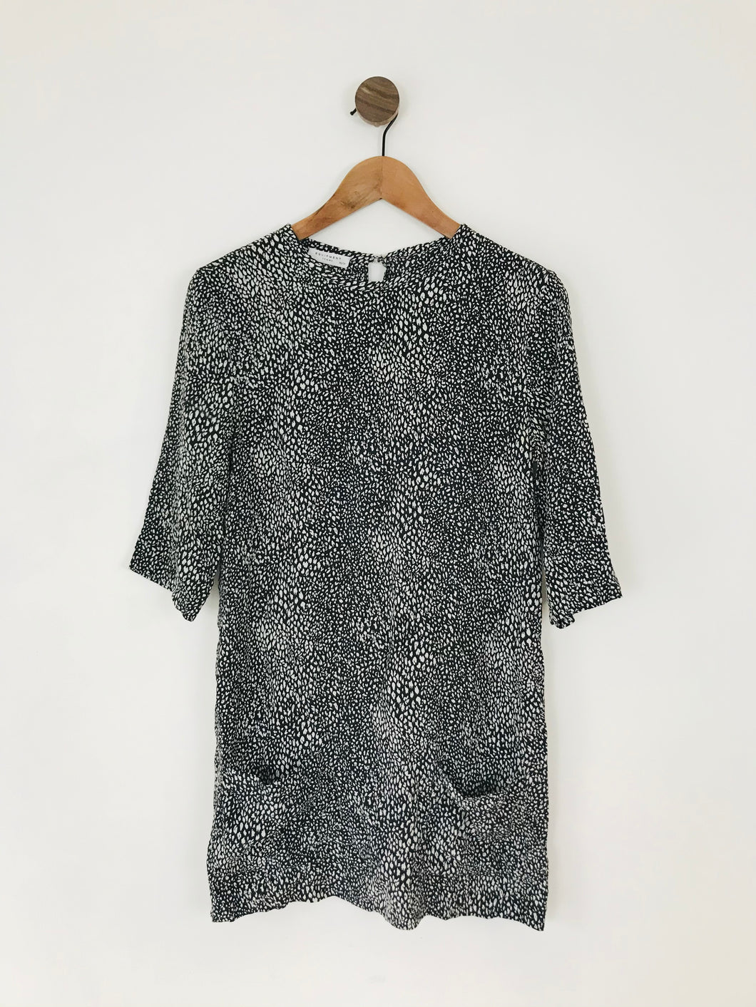 Equipment Femme Women’s 100% Silk Short Sleeve Mini Dress | XS UK6 | Black