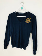 Load image into Gallery viewer, Ralph Lauren Sport Women’s V-neck Knit Jumper | M UK10 | Blue
