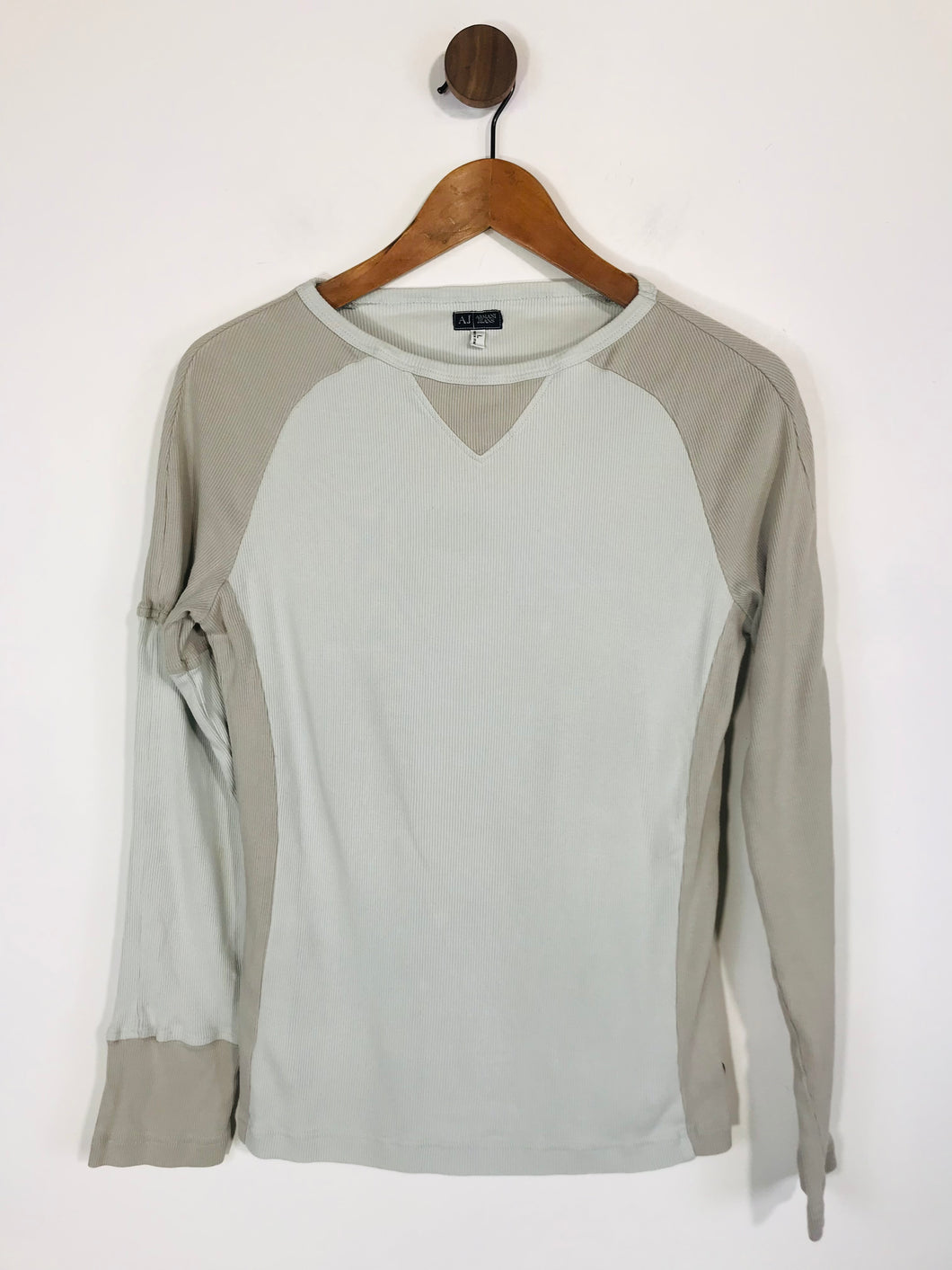 Armani Jeans Women's Long Sleeve Cotton T-Shirt  | L UK14 | Grey