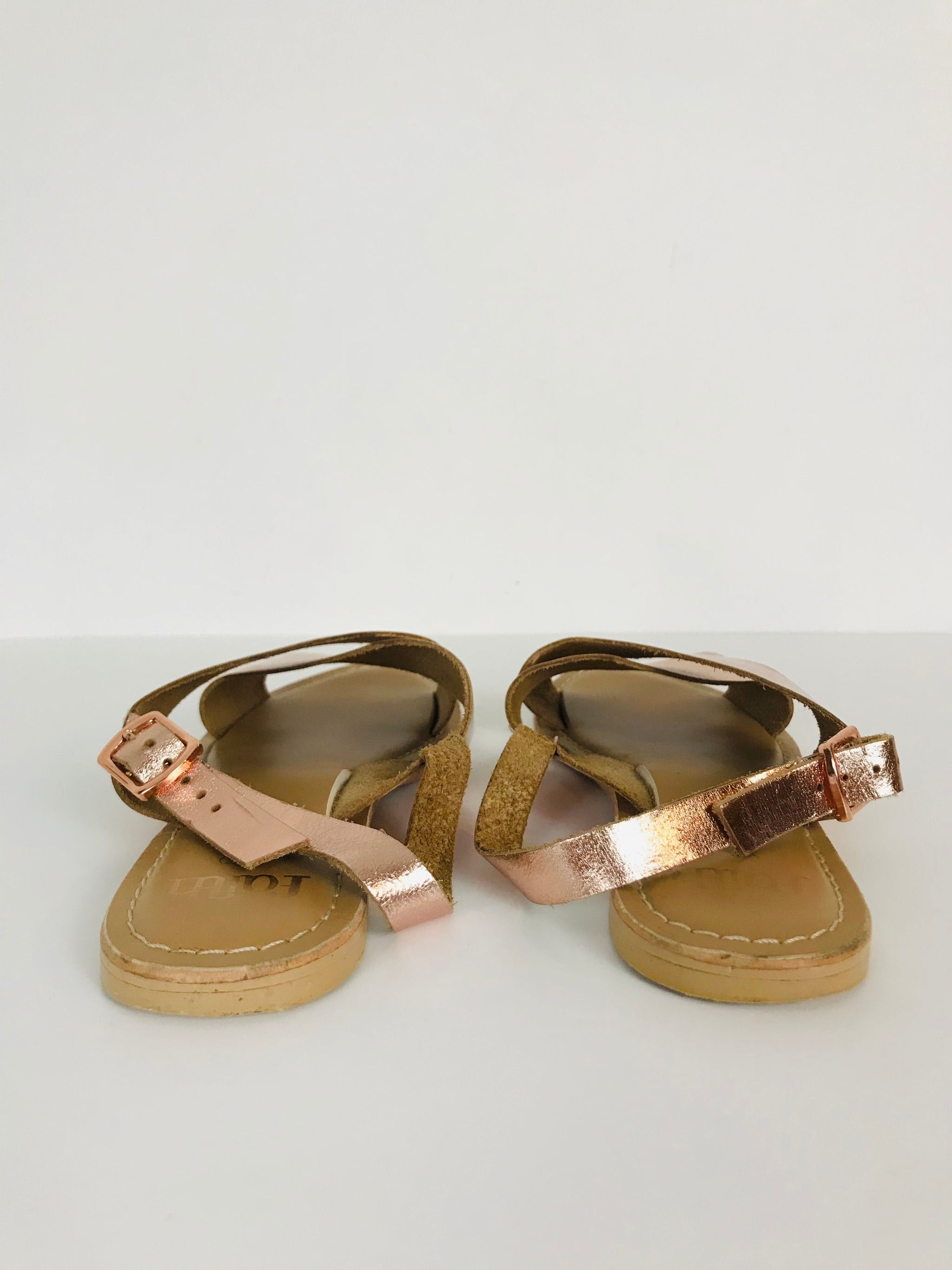 faith rose gold sandals