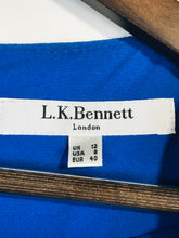 Load image into Gallery viewer, L.K. Bennett Women&#39;s Smart Sheath Dress | UK12 | Blue
