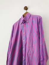 Load image into Gallery viewer, Hackett Men&#39;s Striped Button-Up Shirt | L | Purple
