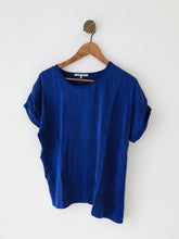 Load image into Gallery viewer, Gerard Darel Women’s Oversized Silk T-shirt | 3 UK12 | Purple
