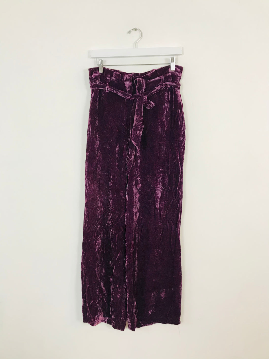 Boden Women’s Velvet Wide Leg Trousers | UK10 | Purple