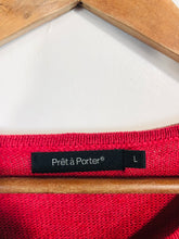 Load image into Gallery viewer, Pret a Porter Women&#39;s Cotton Linen Jumper | L UK14 | Red
