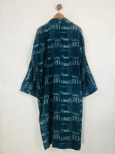 Load image into Gallery viewer, Anokhi Women&#39;s Cotton Boho Kimono Overcoat | UK14 | Blue
