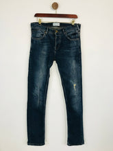 Load image into Gallery viewer, Zara Man Men&#39;s Cotton Ripped Slim Jeans | EU40 | Blue
