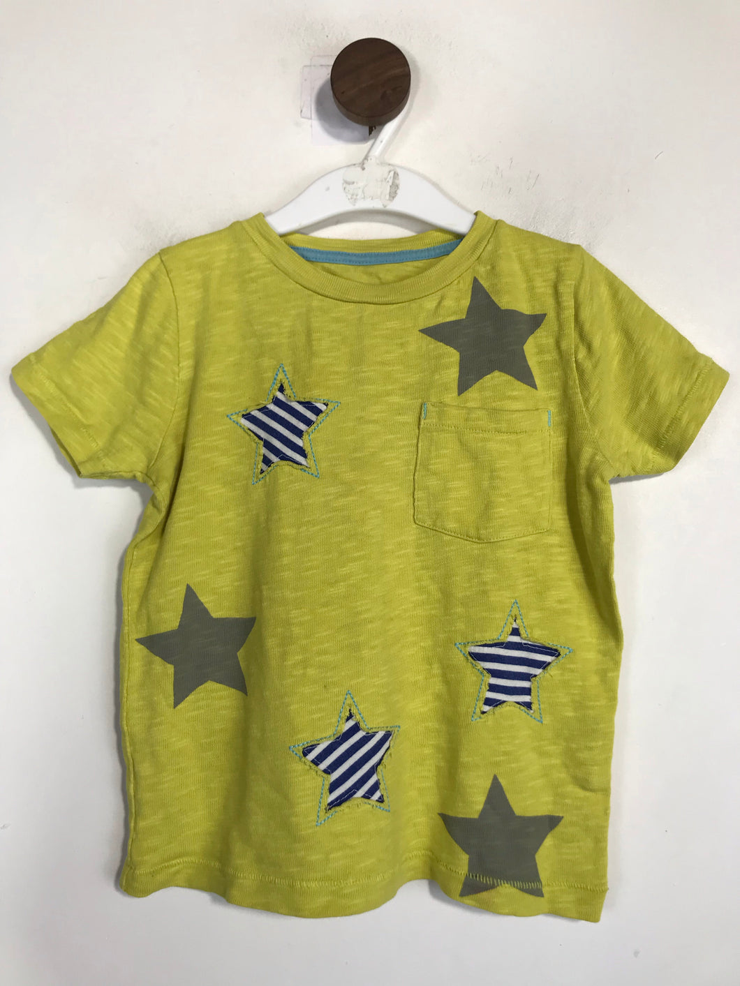 Boden Kid's Star Print T-Shirt | 3-4 Years | Yellow