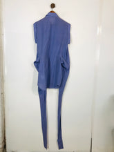 Load image into Gallery viewer, l.a.m.b. Women&#39;s Silk Wrap Shirt Dress | US6 UK10 | Purple
