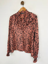 Load image into Gallery viewer, Zara Women&#39;s Polka Dot Ruffle Blouse | M UK10-12 | Pink
