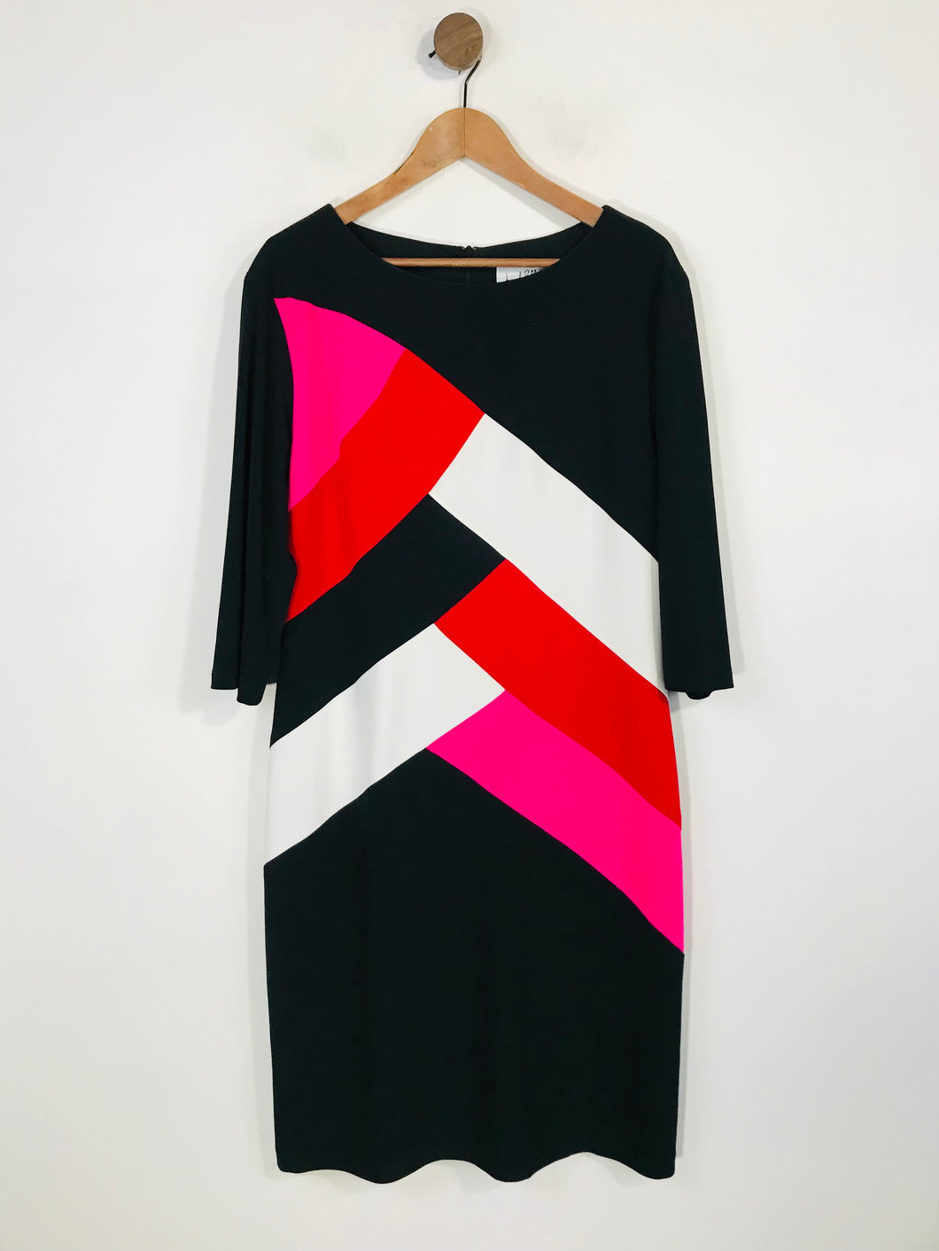 Joseph Ribkoff Women's Colour Block Sheath Dress | UK20 | Black